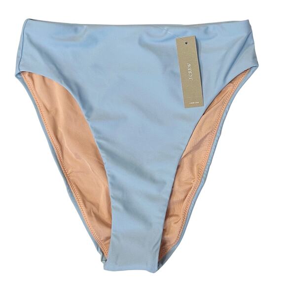 2/$15 NWT J. Crew High-Rise Bikini Bottom Light Blue High-Cut UPF 50+ Size XS - Picture 4 of 9